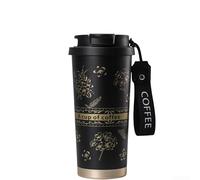 This Stainless Steel Travel Mug Keeps Drinks Hot or Cold While You're On the Move (Black)