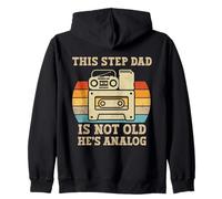 This Step Dad Is Not Old Hes Analog Retro Music Cassette Zip Hoodie