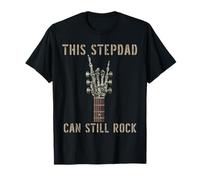 This Stepdad Can Still Rock On Skeleton Hand Guitar Birthday T-Shirt