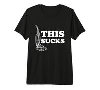 This Sucks Vacuum Cleaner Pun Retro Distressed White Design Premium T-Shirt