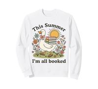 This Summer I’m All Booked Cute Book Lover Goose Reading Sweatshirt