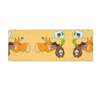 This Sunflower Seed Squirrel Keyboard and Mouse pad, 12x31.5 inches in Size, is Designed for Computers, Consoles, Offices, and is Also Suitable for Games and Study.