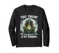 This Swamp Is My Kingdom Royal Mushroomcore Funny Frog Lover Long Sleeve T-Shirt