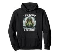This Swamp Is My Kingdom Royal Mushroomcore Funny Frog Lover Pullover Hoodie