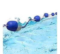 This Swimming Pool Safety Divider Rope & Float Kits - Blue White Lane Buoys for Inground Pools, Commercial & Public Use - Available in 10ft to 40ft Lengths (3m to 12m)
