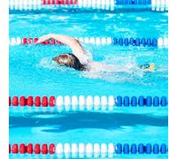 This Swimming Pool Safety Rope Float Kit - 1-10M Nylon Divider Lines with Bright Floats for Deep & Shallow Water, Ideal for Pool Safety, Swim Training, and Lifeguard Use