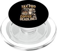 This Tax Pro Runs On Coffee And Deadlines PopSockets PopGrip for MagSafe