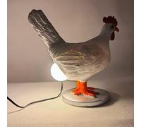 This Taxidermy Chicken Egg Lamp Exists, And We Begrudgingly Love It, Funny Desktop Decorative Rooster Lamp, Personalized Hen Laying Sculpture Table Li