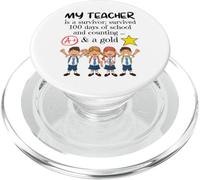 This Teacher Is A Survivor; Survived 100 Day & Counting A+ PopSockets PopGrip for MagSafe