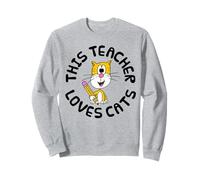 This Teacher Loves Cats, Back To School Cat Kindergarten Sweatshirt