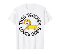 This Teacher Loves Dogs, Back To School Dachshund T-Shirt