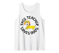 This Teacher Loves Dogs, Back To School Dachshund Tank Top