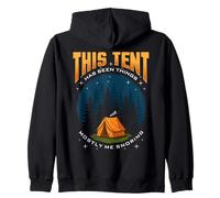This Tent Has Seen Things Mostly Me Snoring Camper Camping Zip Hoodie