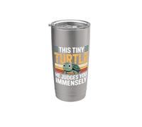 This Tiny Turtle He Judges You Immensely Judgmental - Stainless Steel Insulated Tumbler