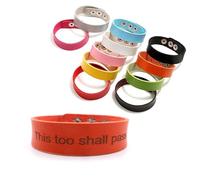 This Too Shall Pass Bracelet - Adjustable Length - Faux Leather - Choice of Colours