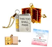 This Too Shall Pass BUT FUCKING HELL Book Necklace，Mix