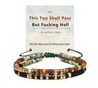 This Too Shall Pass Double Layer Morse Code Bracelet for Women