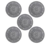 This Too Shall Pass Reminder Coin, Tree of Life Coin Nordic Mythology Talisman, Pocket Hug Token, Challenge Coins Medallion Inspirational Gifts (Antique Silver, 5Pcs)
