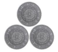 This Too Shall Pass Reminder Coin, Tree of Life Coin Nordic Mythology Talisman, Pocket Hug Token, Challenge Coins Medallion Inspirational Gifts (Antique Silver, 3Pcs)