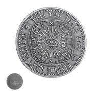 This Too Shall Pass Reminder Coin, Tree of Life Coin Nordic Mythology Talisman, Pocket Hug Token, Challenge Coins Medallion Inspirational Gifts (Antique Silver, 1Pcs)