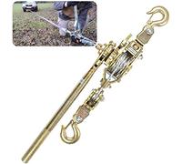 This Traction Dual Gear Power Puller - Portable Cable Puller with Anti-Reversal Design - Efficient Ratchet Winch with 2 Hooks for Trailers