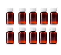 This-Trading 100ml Amber Plastic Pill Pots with Lids - Empty Medicine Storage Containers with Child Safety Caps - Durable, Reusable Pill Storage Bottles (10)