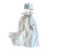 This Trendy Swan Sequin Princess Capes for Girls Kids, Rainbow Multicolor Unicorn Sparkle Cinderella Style Dress Up Costume, Party Cosplay Accessory for Halloween Christmas Birthday (Pastel Unicorn)
