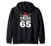 This Trini Just Turned 65 Trinidad 65th Birthday Gag Gift Zip Hoodie