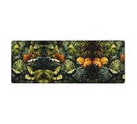 This Tropical Rainforest Palm Leaves Keyboard and Mouse pad, 12x31.5 inches in Size, is Designed for Computers, Consoles, Offices, and is Also Suitable for Games and Study.