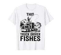 This Truck Driver Fishes Semi Trailer Big Rig Angler T-Shirt