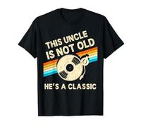This Uncle is Not Old Hes A Classic Retro Birthday Vinyl T-Shirt