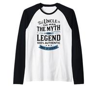 This Uncle is The Man The Myth The Legend 100% Authentic One Raglan Baseball Tee