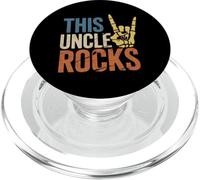 This Uncle Rocks Siblings Day Rock Music Skeleton PopSockets PopGrip for MagSafe