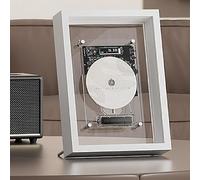 This Wall-mounted CD Player, Featuring An LCD Screen and Bluetooth Connectivity, Is An Ideal Choice for Home, Office, and Gallery Décor. (White)