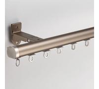 This Wall Or Ceiling Mount Curtain Track Set Curtain Single Rail For Space 3ft - 17ft Wide Curtain Rod With Roller, Easy Cutting(Color:03-Wall,Size:A-2m(1m*2))