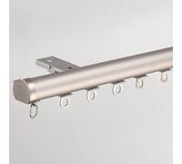 This Wall Or Ceiling Mount Curtain Track Set Curtain Single Rail For Space 3ft - 17ft Wide Curtain Rod With Roller, Easy Cutting(Color:01-Ceiling,Size:A-5m(1.25m*4))