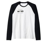 This was Cool Retro 80s 90s Cassette Floppy Video Art Raglan Baseball Tee
