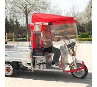 This Waterproof Electric Tricycle Cover - Rain, Sun & Snow Protection Canopy for Adults - Durable Tricycle Frame Shield - Available in Green, Blue, Red (25.6in/65cm Wide)
