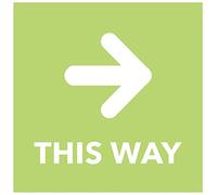 This way (arrow right) - floor graphic 200x200mm