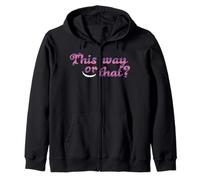 This Way or That Cheshire Grinning Cat Alice in Wonderland Zip Hoodie