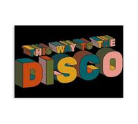 This Way to The Disco House Music 2 Canvas Poster Bedroom Decor Landscape Office Room Decor Gift 20x30inch(50x75cm)