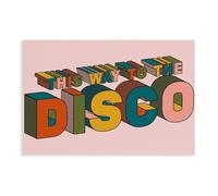 This Way to The Disco House Music Canvas Poster Wall Art Decor Print Picture Paintings for Living Room Bedroom Decoration 20x30inch(50x75cm)