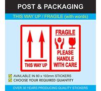 This Way Up/Fragile Packaging Stickers (with Words), 1000