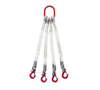 This Web Sling with Quick-release Buckles and High-strength Rings - Polyester Webbing Rigging Straps for Cranes, Hoists, and Engine Lifting