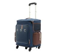 This Wheeled Cat Carrier Features A Foldable Design, Double Doors, A Pad, and Wheels. Suitable for Large Cats, Small Dogs, and Medium-Sized Dogs, It'S Ideal for Camping, Vet Visits, and Other Occasion