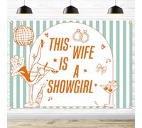 This Wife is a Showgirl Backdrop, Showgirl Bridal Shower Party Decorations, in My Showgirl Era Engagement Bride to Be Party Background, 7 * 5Ft