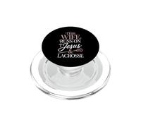 This Wife Runs On Jesus And Lacrosse PopSockets PopGrip for MagSafe