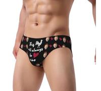 THIS WILL ALWAYS BE MINE Valentine Day Personalized Boxers for Men, Custom Photo Funny Face Boxer Briefs Shorts Underwear for Him
