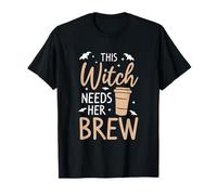 This Witch Needs Her Brew Halloween Coffee Lover T-Shirt