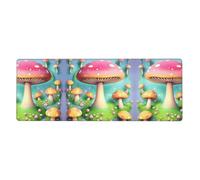 This Wonderful Little Mushrooms Keyboard and Mouse pad, 12x31.5 inches in Size, is Designed for Computers, Consoles, Offices, and is Also Suitable for Games and Study.